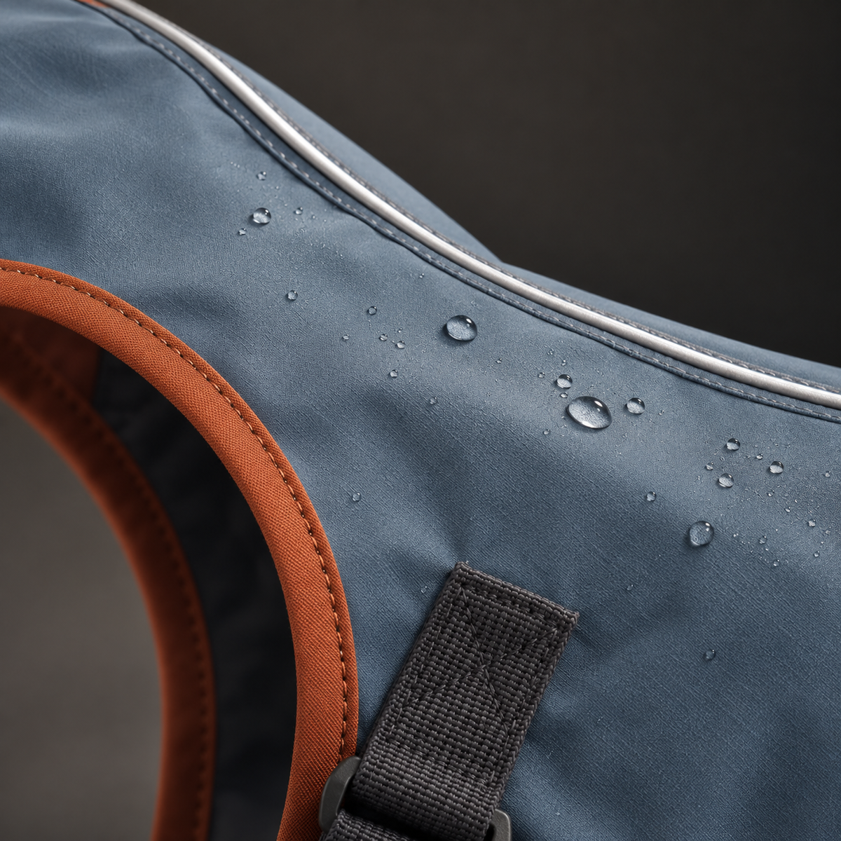 Afterglow Reflective Rain Shell detail view